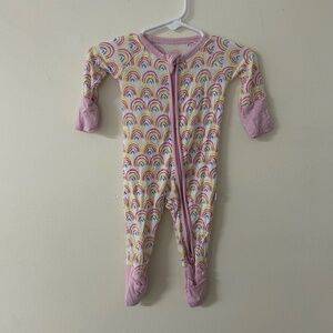 Little Sleepies Pastel Rainbows Pink Zippy Newborn